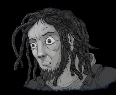 Cyberpunk/dystopian hand-drawn game by me & my bro