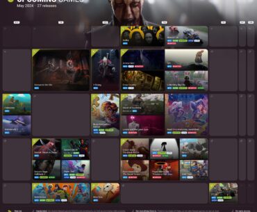 My friends and I made a calendar of upcoming games for May 2024