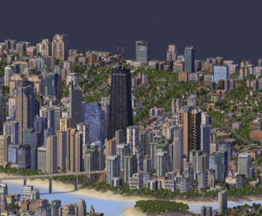 Simcity 4, Already a 21 year old game and new mod just came out that you can utilize cheat codes to adjust the view port to show the true 3D side of SC4 and it is very interesting, the games's old so some visual bugs are expected but it is very awesome to finally see the "true SC4 3D experience"