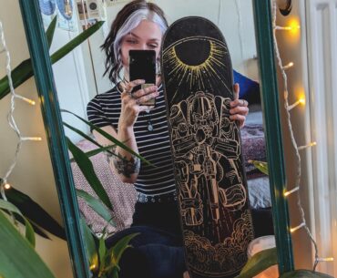 Just finished this Fallout inspired skateboard carving