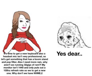 PC is expensive girlfriend