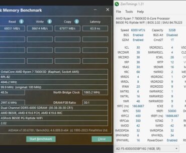 Timing and clocking ram for 7800x3d