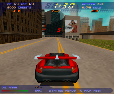 Just having so much nostalgia with Carmageddon 2 from 1998, good old arcade racing, with realistic car damage and physics for the time.