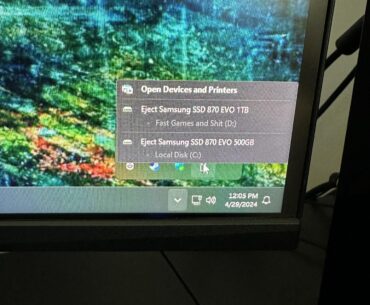 Anyone know why my PC tells me I can safely eject my boot drive and another SATA SSD I’m using?