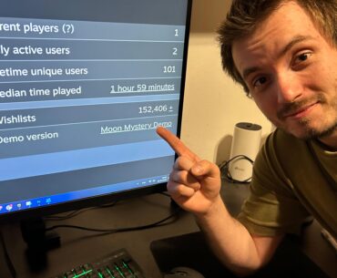 2 years ago I started my hobby after hours game, now over 150k people wishlisted it on steam