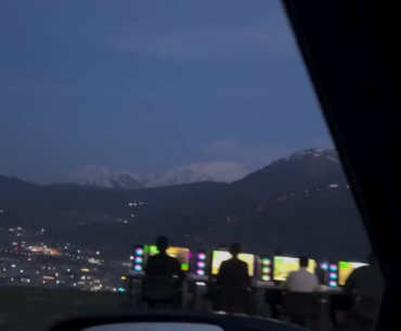 A LAN party on a hill