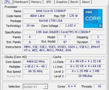 ASRock B760M-H/M.2 + i5 12600KF overc