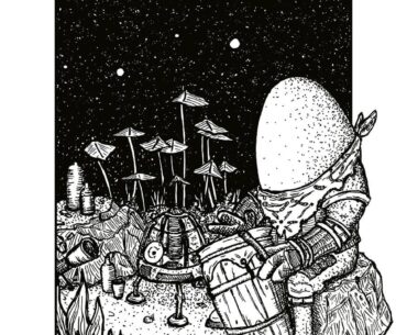 Have you met Chert? My fineliner illustration of this fine Outer Wilds traveller.