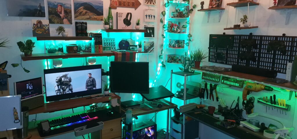 my chaotic/messy man cave.
