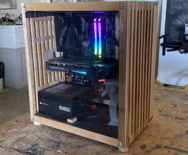 Gaming PC in a custom wood case for my high school construction project