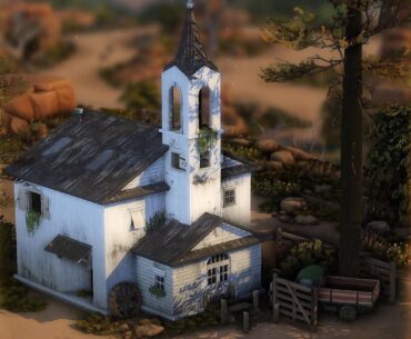 I built an abandoned church in The Sims 4