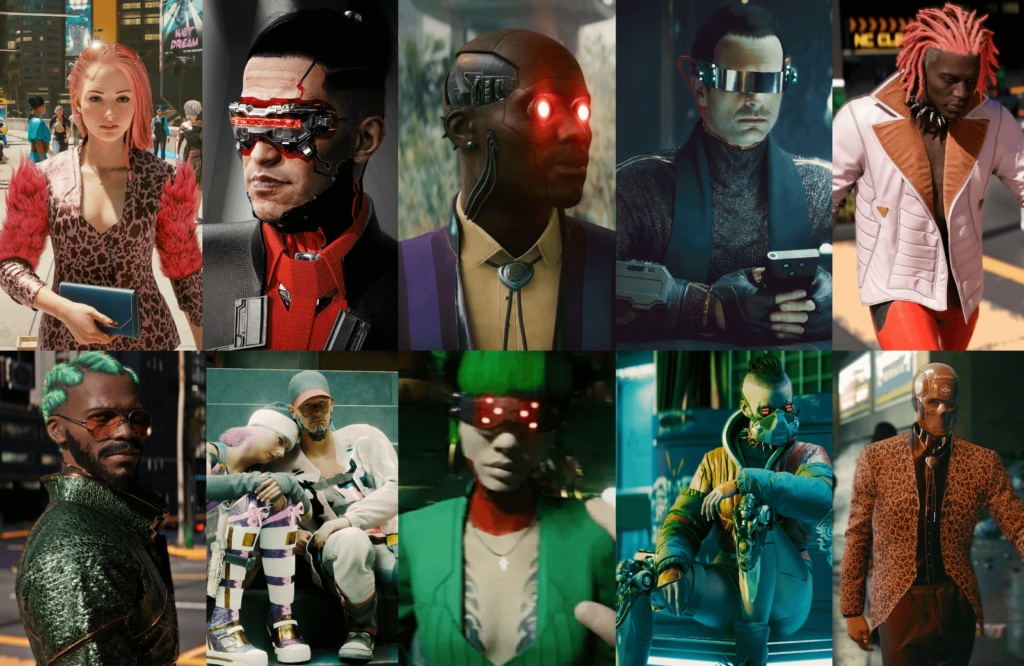 I love how in Cyberpunk even the random NPCs in the streets have so much style and level of detail in their clothing and cyberware, it’s amazing I love how in Cyberpunk even the random NPCs in the streets have so much style and level of detail in their clothing and cyberware, it's amazing