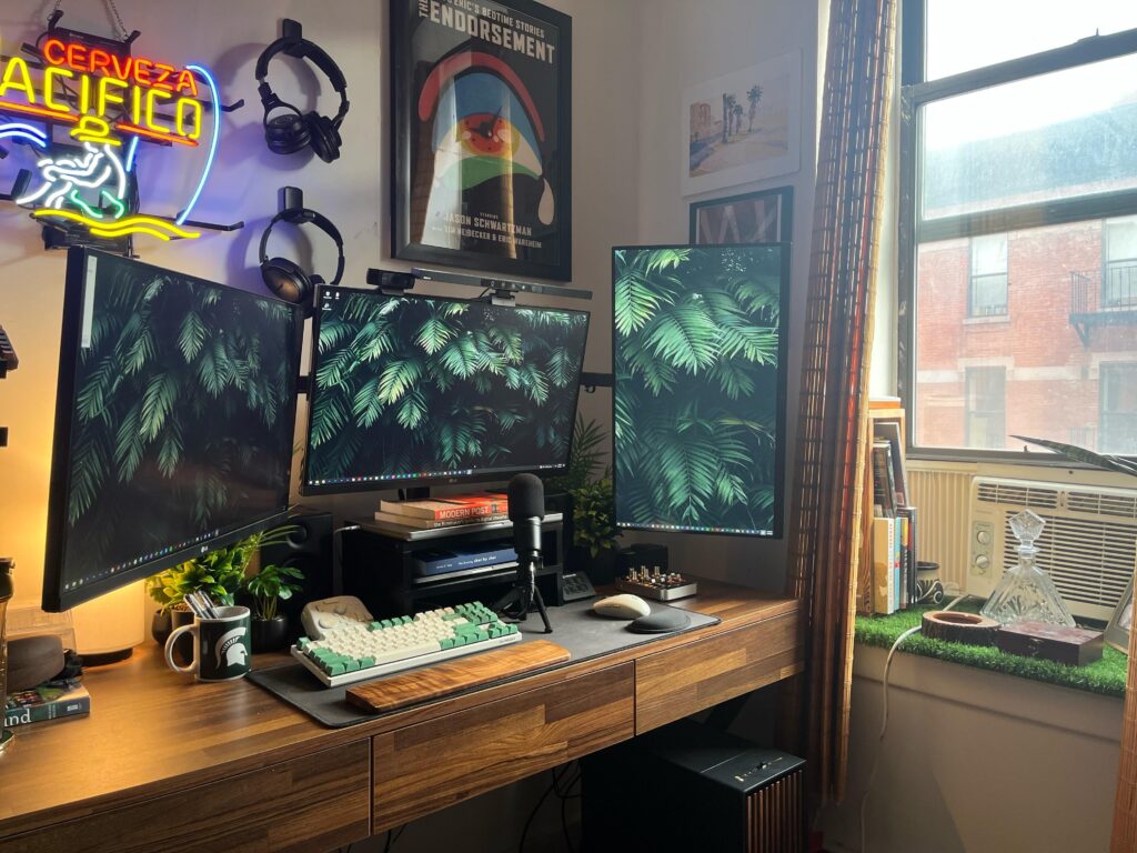 Desk's too thick for a clamp mount