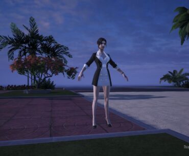 T pose butler girl. She goin krazy