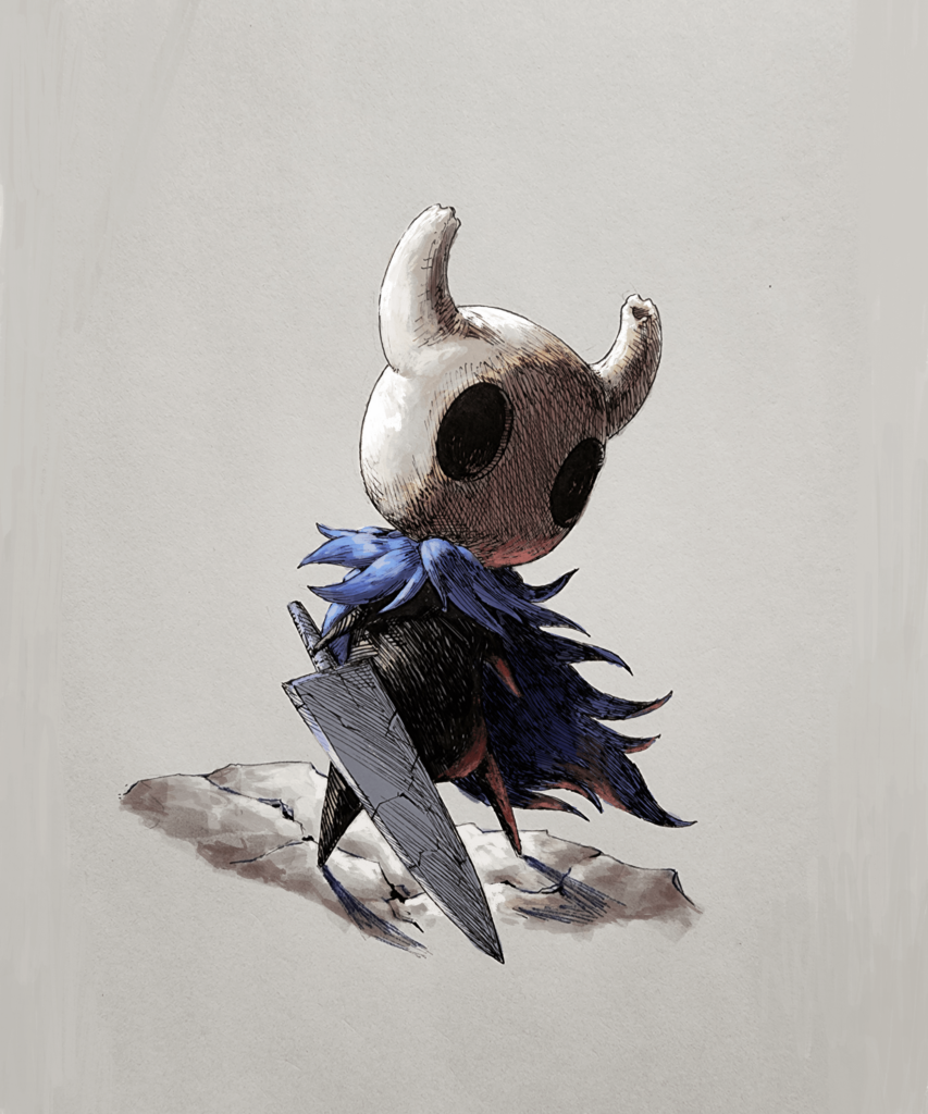 My fanart of Hollow Knight. Still wishing for Silksong... (OC)