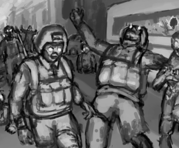 Made a rough illustration of a random map I had in mind