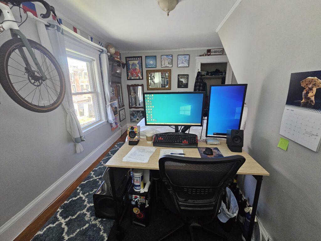 Don't have much space but I try to make do