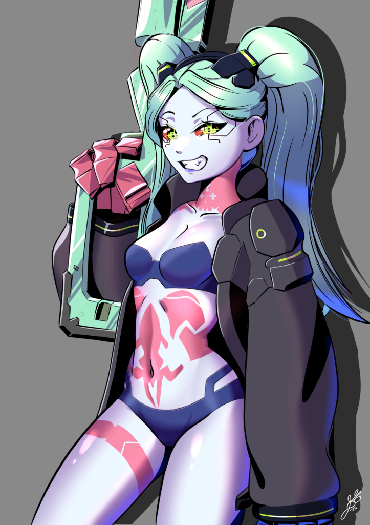 Rebecca fanart from Edgerunners (R3T11S1) OC