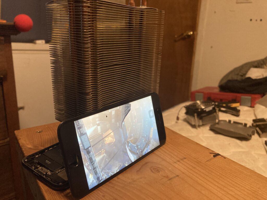 Put an old coolermaster collet on my iPhone 7