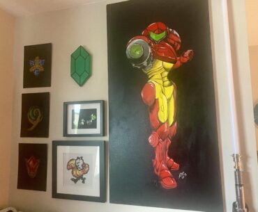 Wall art of my husband and mine’s favorite childhood games.