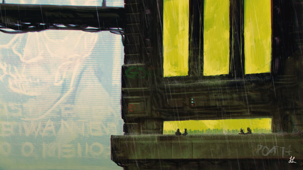 Cyberpunk/Dark Future concept piece for a game I'm developing