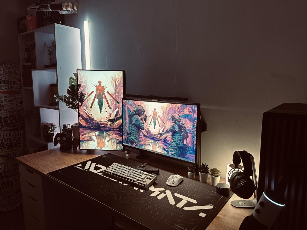 Recently bought a new desk. Went from the white table top to a much bigger wooden butcher block and I really like it. What do you think?