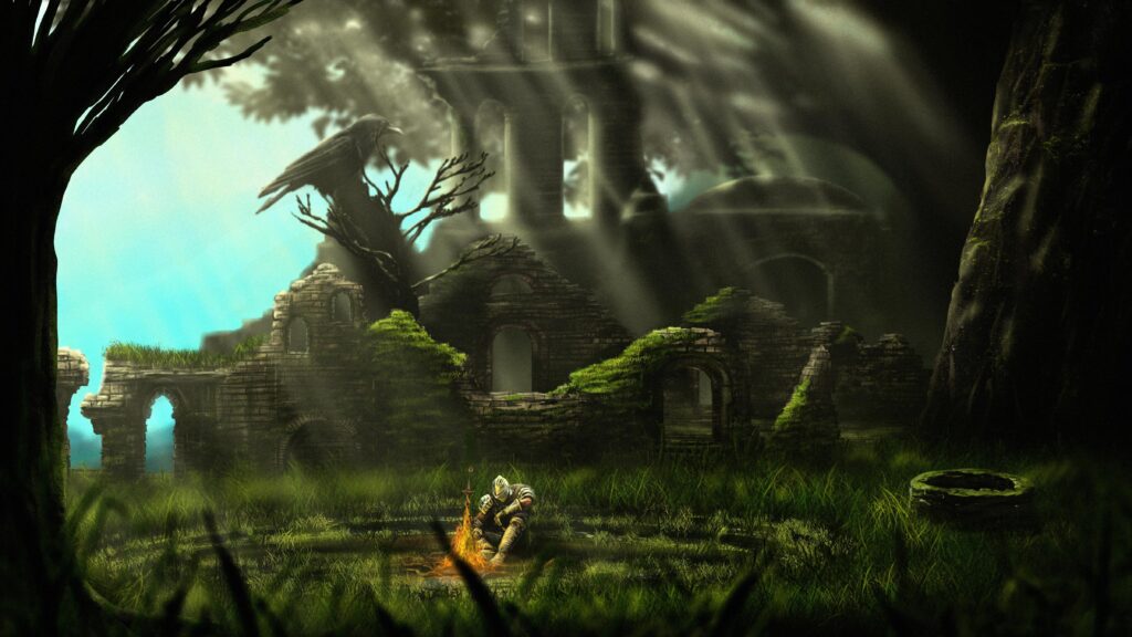 Drawing of Firelink Shrine from Dark souls that I made recently
