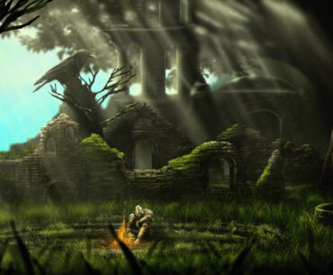 Drawing of Firelink Shrine from Dark souls that I made recently