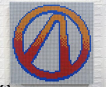 I made the Vault symbol from the Borderlands franchise from 400 individual Rubik’s cubes!