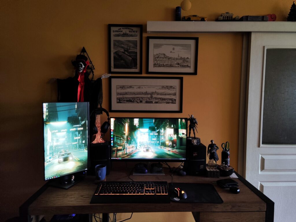 What kind of lighting I can use to dimly illuminate the wall behind my desk