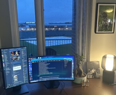 My station is simple but I like it! (Yes, I live in a baseball stadium).