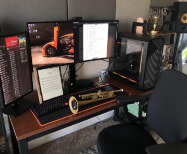 Practicing for next week’s gig in my new Steelcase