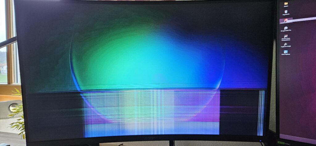 Why does my monitor look like this after booting? It fades away and gets to normal condition after 5 mins.