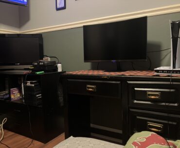 Finally got a monitor. My humble little set-up. Ps2, N64, Switch and PS5