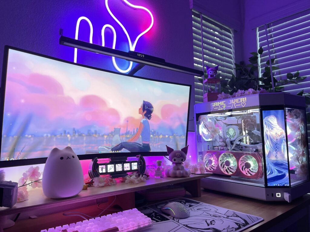 What my setup looks like on rainy days