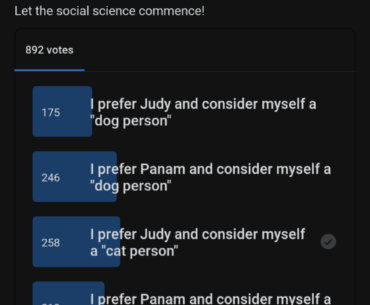 Can't do polls here, but...