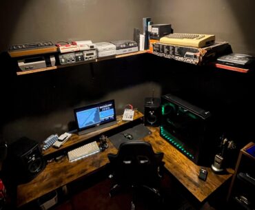 Battle station coming together. I really gotta upgrade my monitor…. Other than that and maybe upgrading from my rtx2070 I am happy