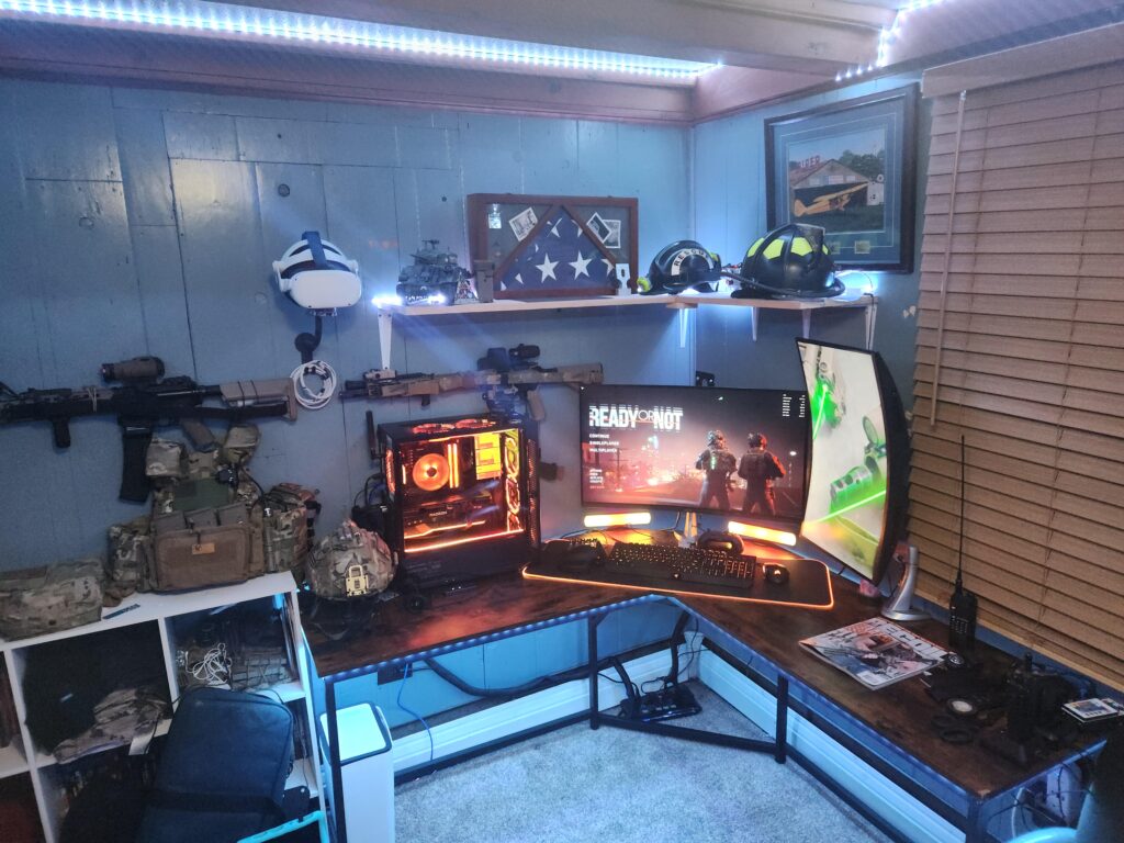 Be Gentle..... Its Been Awhile. Finally dived back into PC gaming after 20 years. A small corner of the man cave.