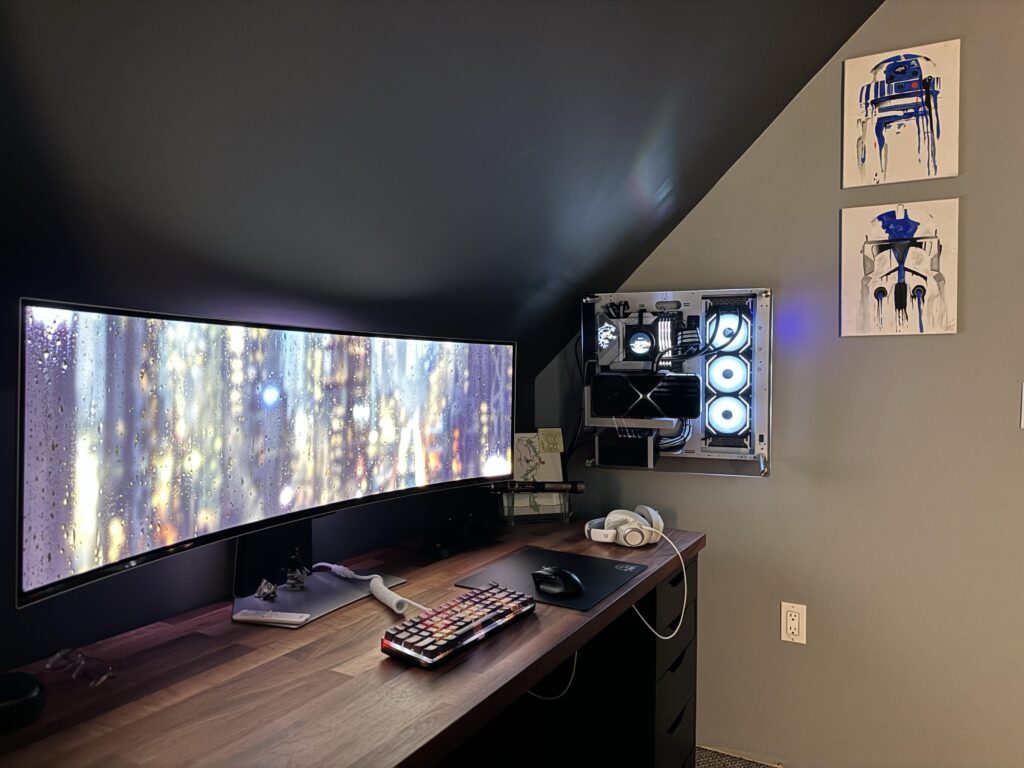 My wall mounted PC setup