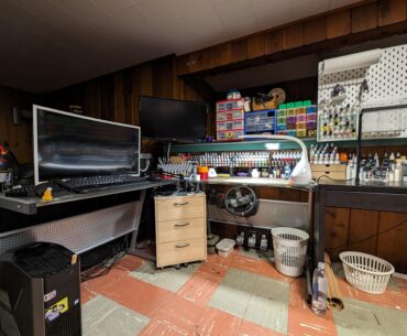 PC Gaming/ Miniature Painting station. Nothing fancy, but it works!