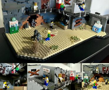 Shrunk our LEGO Zombies set down into individual mini-dioramas