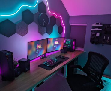 Desk has too much unused empty space. What can I add to give the setup more personality?