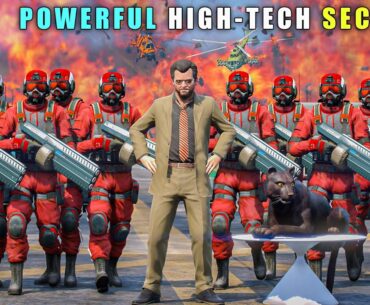 GTA 5 :  MICHAEL'S POWERFUL HIGH-TECH SECURITY FOR FAMILY || BB GAMING