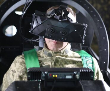 Ukrainian Fighter Jet Pilot training in a Czech Simulator