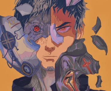 My 1st digital art (2021) - Obito from Naruto, Cyberpunk inspired