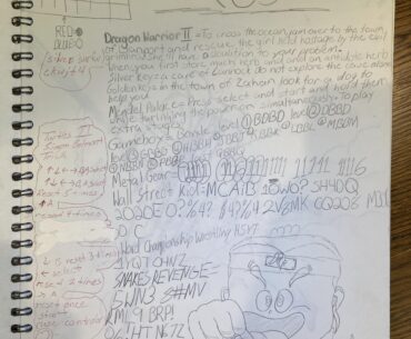 Parents dumped some stuff their house on my.  If you’ve been stuck on a game for 35 years here are some codes from when I was 10 that may help