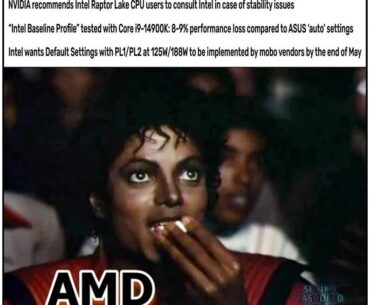 AMD just enjoy the show...