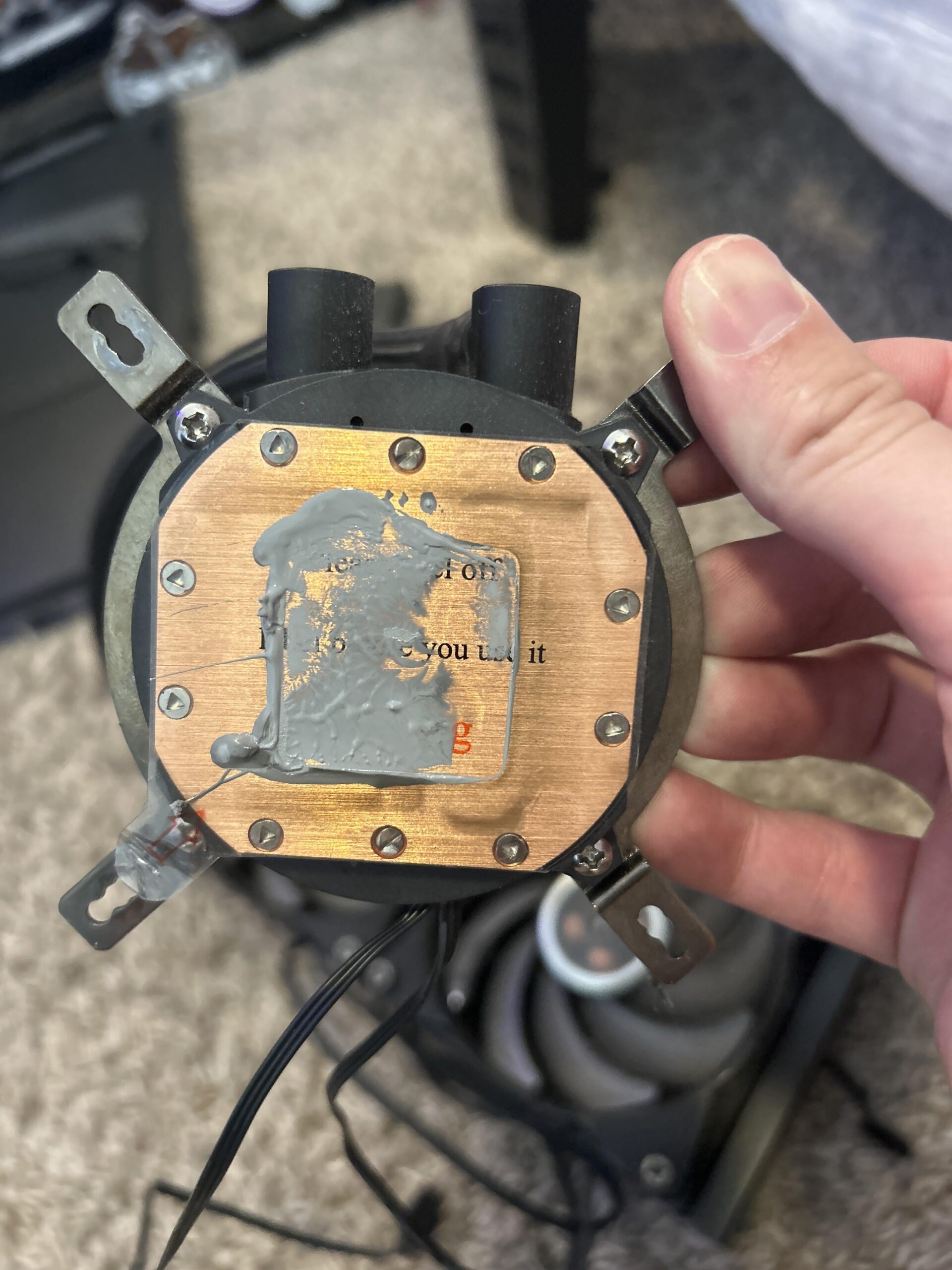 Left the cooling block sticker on for 5 years Left the cooling block sticker on for 5 years