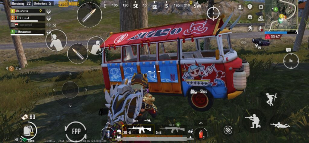 How did my teammate get the shop mini bus in erangel?