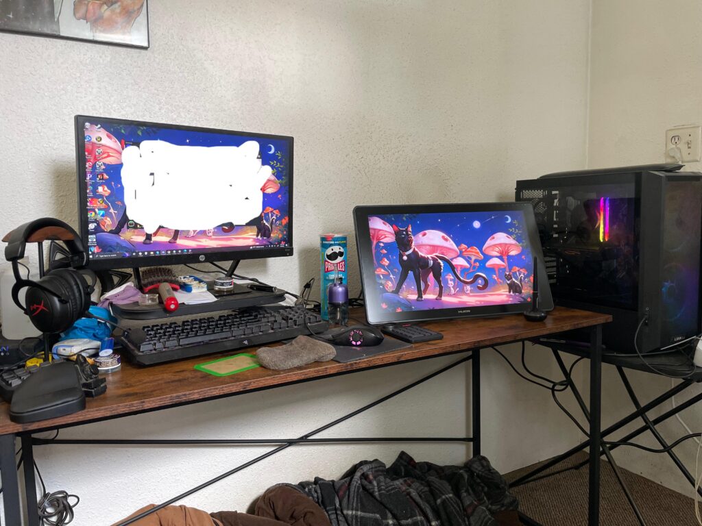 Digital art/ gaming set up Digital art/ gaming set up